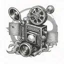 Cinema tattoo design idea
