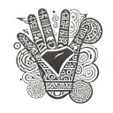 like hand emoji made tattoo design idea