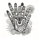 like hand emoji made tattoo design idea