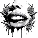 Throat tattoo design idea