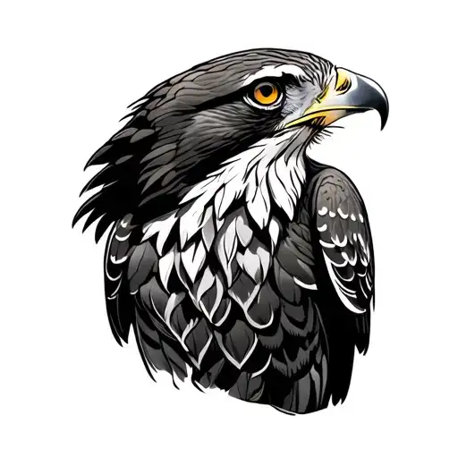Red Tailed Hawk tattoo design idea