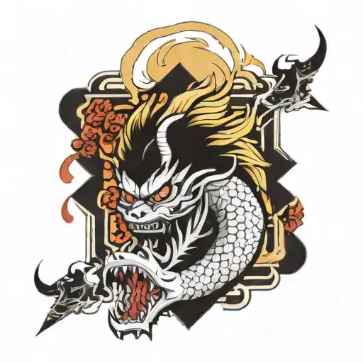 rengoku tattoo tattoo design idea