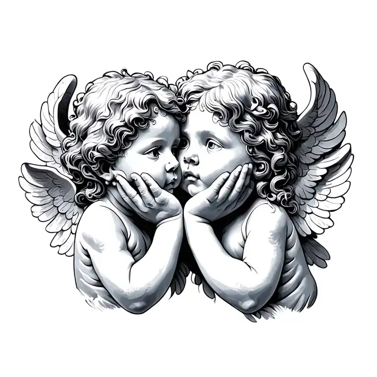 see hear speak no evil cherubs tattoo design idea