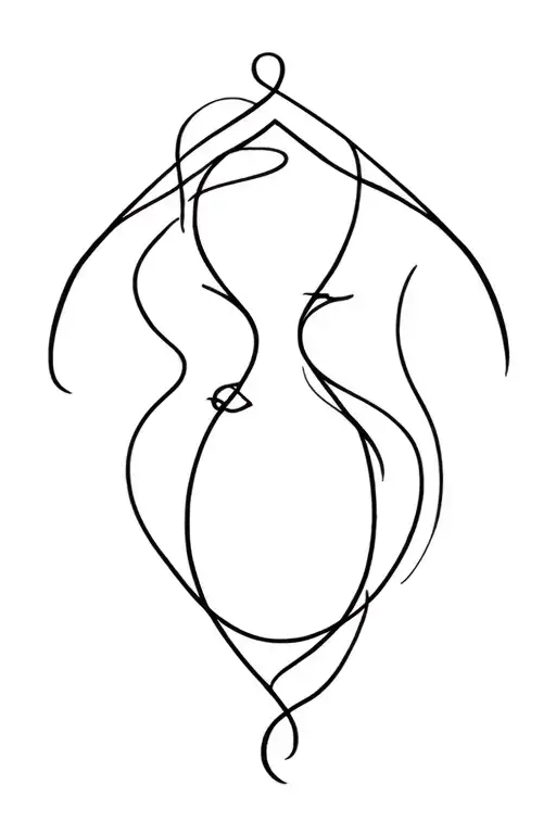 Aquarius and Virgo zodiac sign tattoo design idea