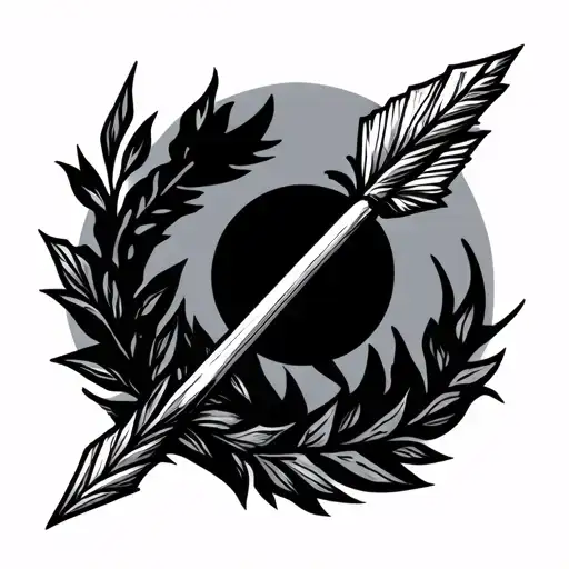 true North Pacific arrow tattoo design idea