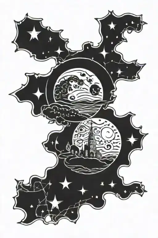 from goch starry night tattoo design idea