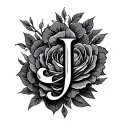 Cursive J tattoo design idea