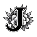 Cursive J tattoo design idea