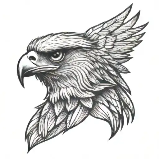 philippine eagle head tattoo design idea