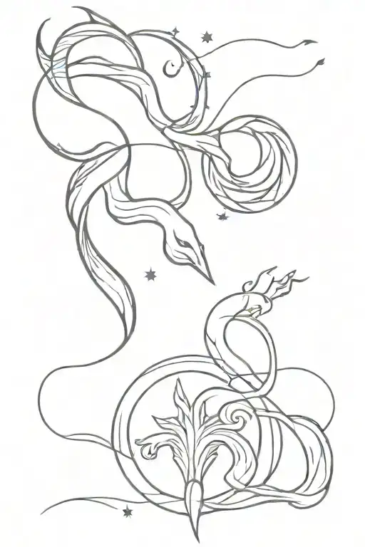 Leo Capricorn Gemini aries zodiac sign tattoo design idea