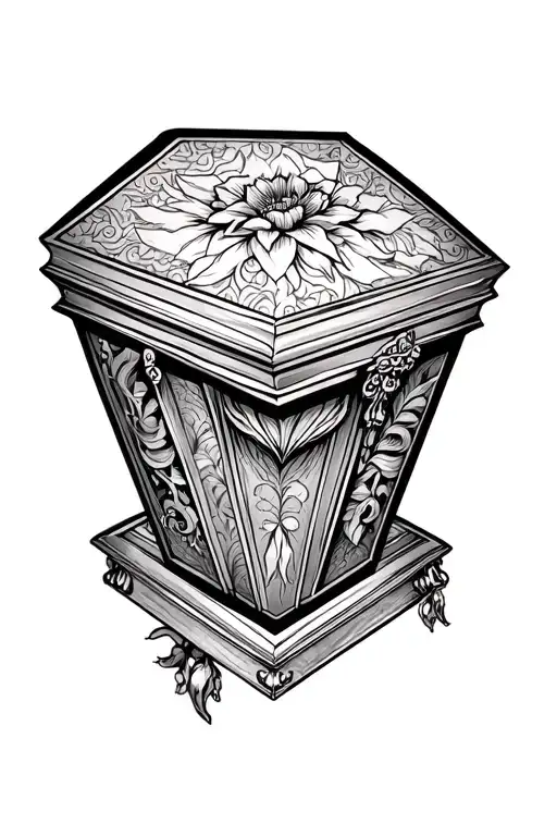 casket tattoo design idea