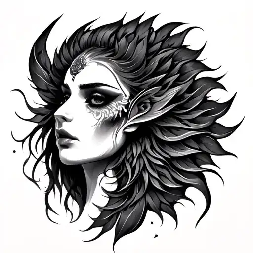 Mor Pankh tattoo design idea