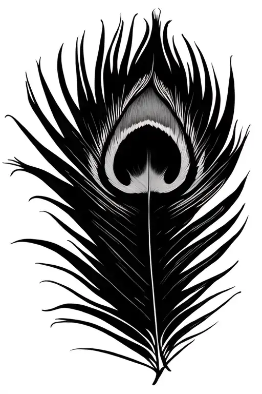 Peacock feather tattoo design idea