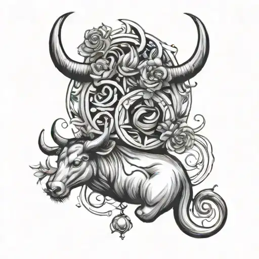 Taurus And Pisces tattoo design idea