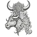 Taurus And Pisces tattoo design idea