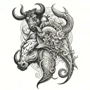 Taurus And Pisces tattoo design idea