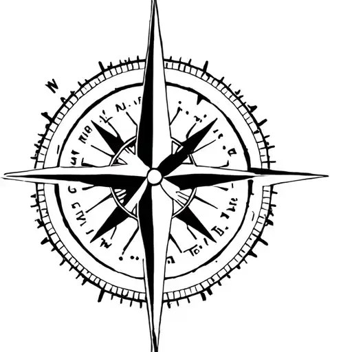 MArine Seal compass tattoo design idea