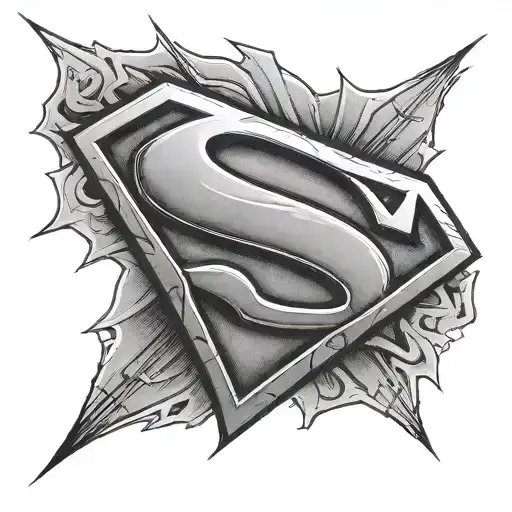 superman symbol tattoo design idea