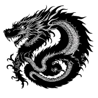 Western dragon tattoo design idea