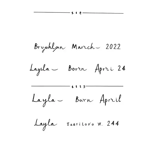 my daughters Brooklyn born March 2022 & Layla born April 2024 tattoo design idea