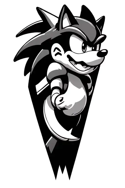 gaming theme, sonic, super mario, bowser, tails tattoo design idea