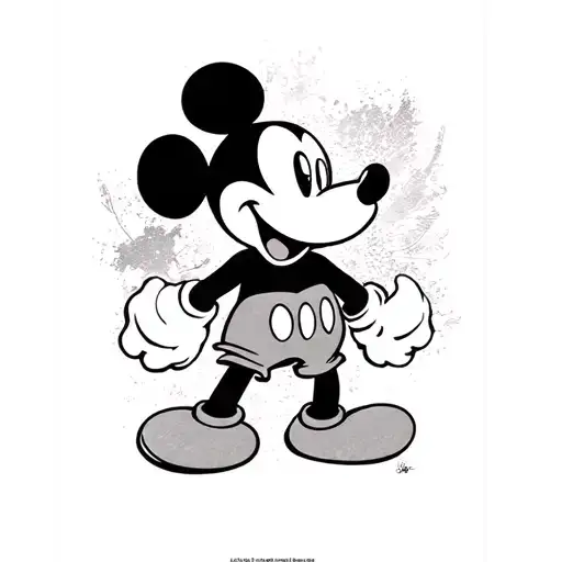 tatted mickey mouse tattoo design idea