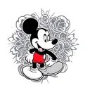 tatted mickey mouse tattoo design idea