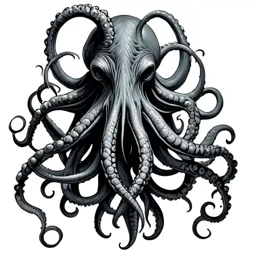 cthulhu with tentacles wrapping tattoo design idea