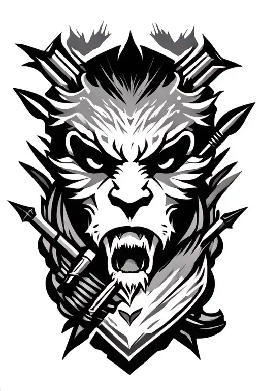 mamba mentality and arrow tattoo design idea