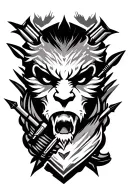 mamba mentality and arrow tattoo design idea