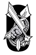 mamba mentality and arrow tattoo design idea