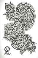 Celtic themed tattoo featuring the words Ó Maoil Sheanaigh written across the forearm  tattoo design idea