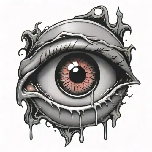 Itachi bleeding eye tattoo design idea