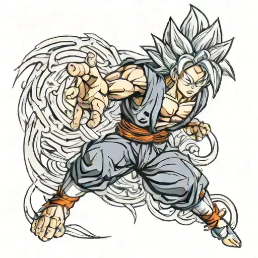goku ultra instinct tattoo design idea
