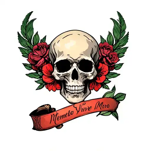 Memento Vivere Memento Mori tattoo design idea