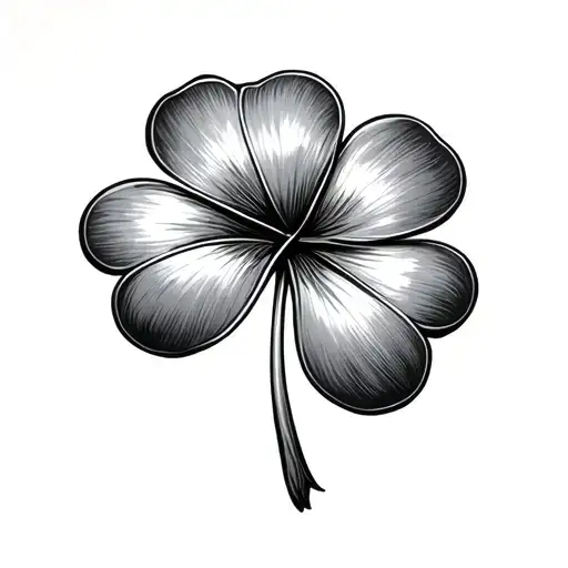 Five Leaf Clover tattoo design idea