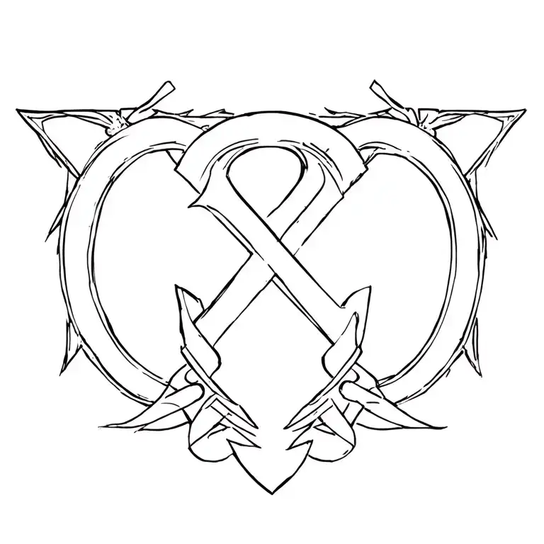 Loyalty symbol made of Bismark tattoo design idea