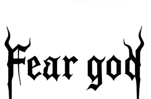 "Fear god
" "Fear god" tattoo design idea