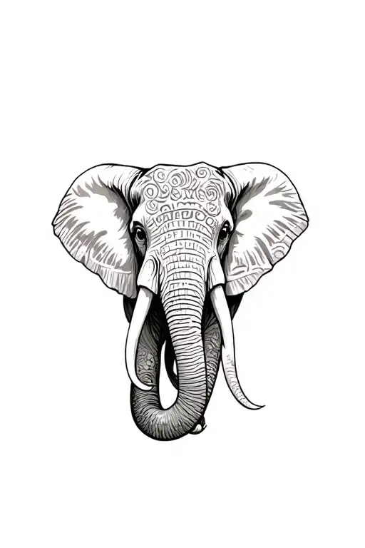 elephant head with words spin tattoo tattoo design idea