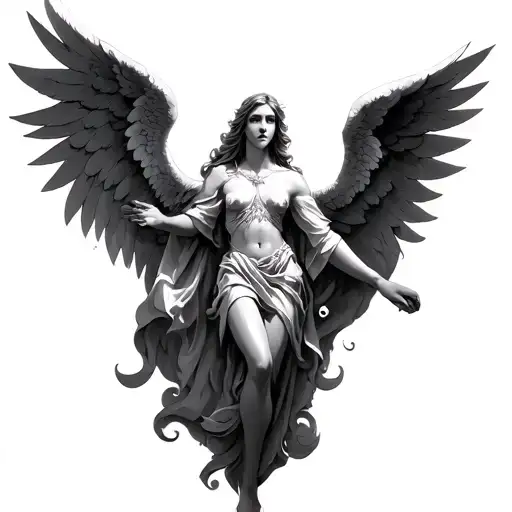 Angel Raphael tattoo design idea