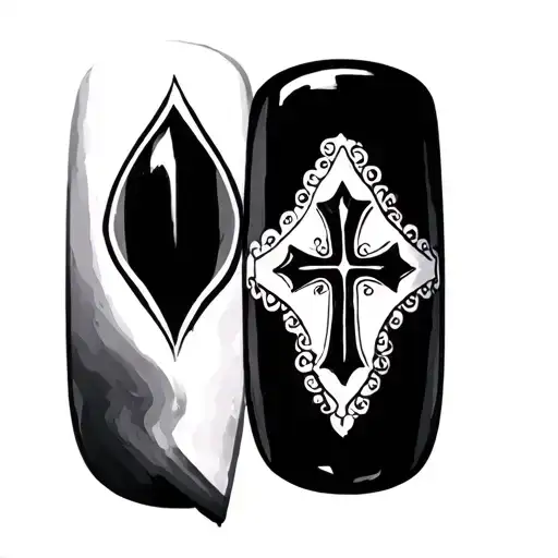 Cross Nails tattoo design idea