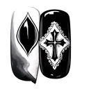 Cross Nails tattoo design idea