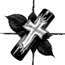 Cross Nails tattoo design idea