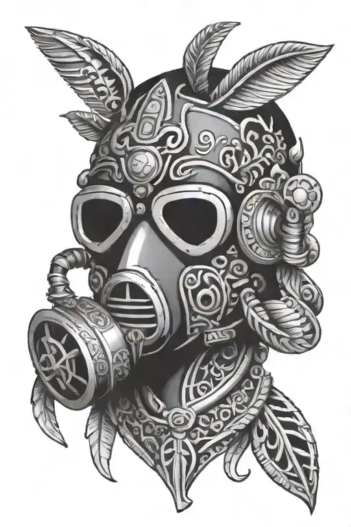 dive mask Inca style tattoo tattoo design idea