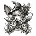 fairy tale anime characters tattoo design idea