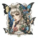 fairy tale anime characters tattoo design idea