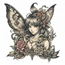 fairy tale anime characters tattoo design idea