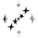 costa rican culture 3 stars tattoo design idea