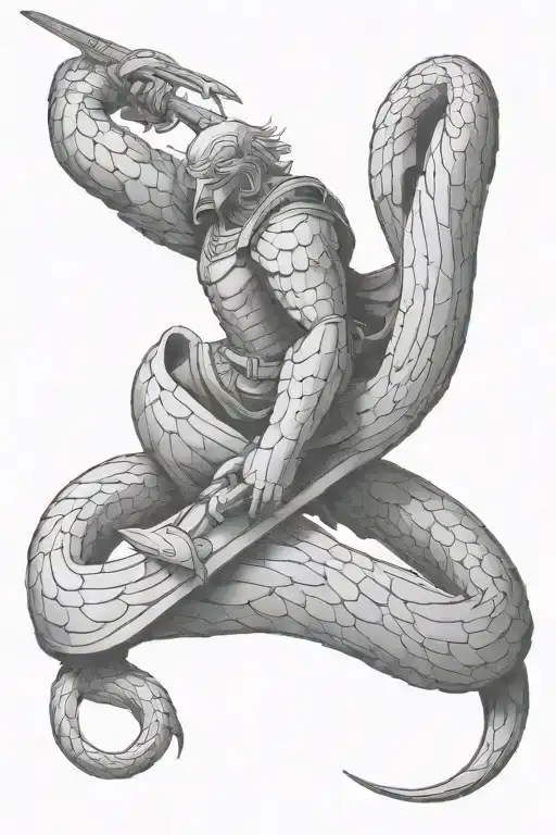 Sword of Saint Michael the Archangel tattoo design idea