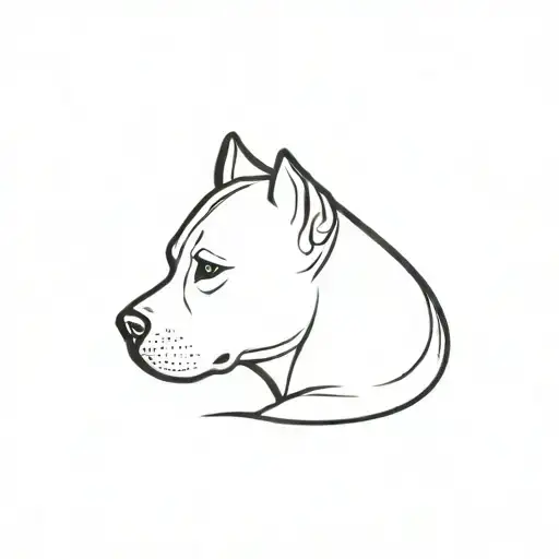 A minimalist silhouette of a Staffordshire Bull Terrier tattoo design idea